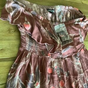 Express Off The Shoulder Floral Ruffle Maxi Dress M NWOT